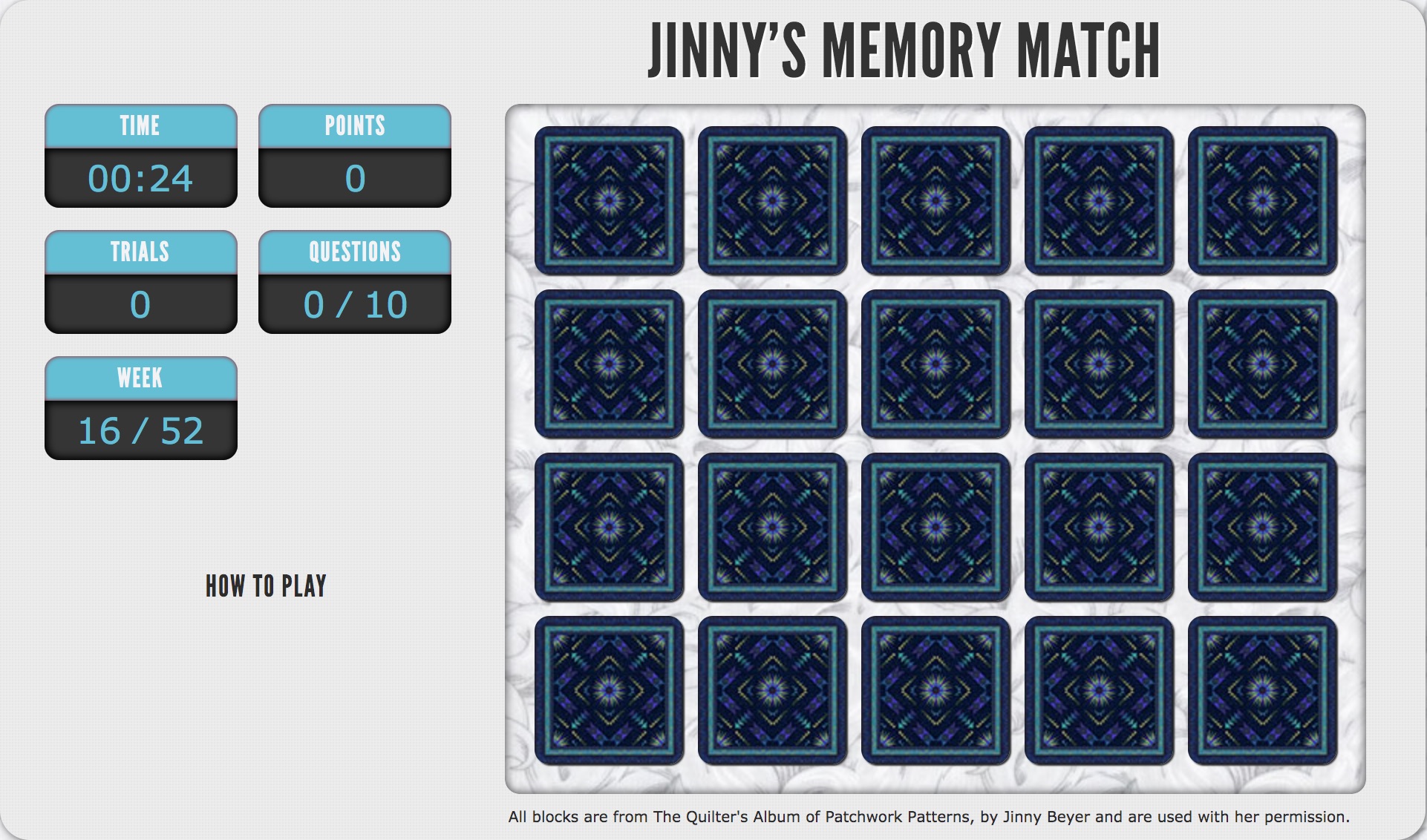 jinny memory match game 16